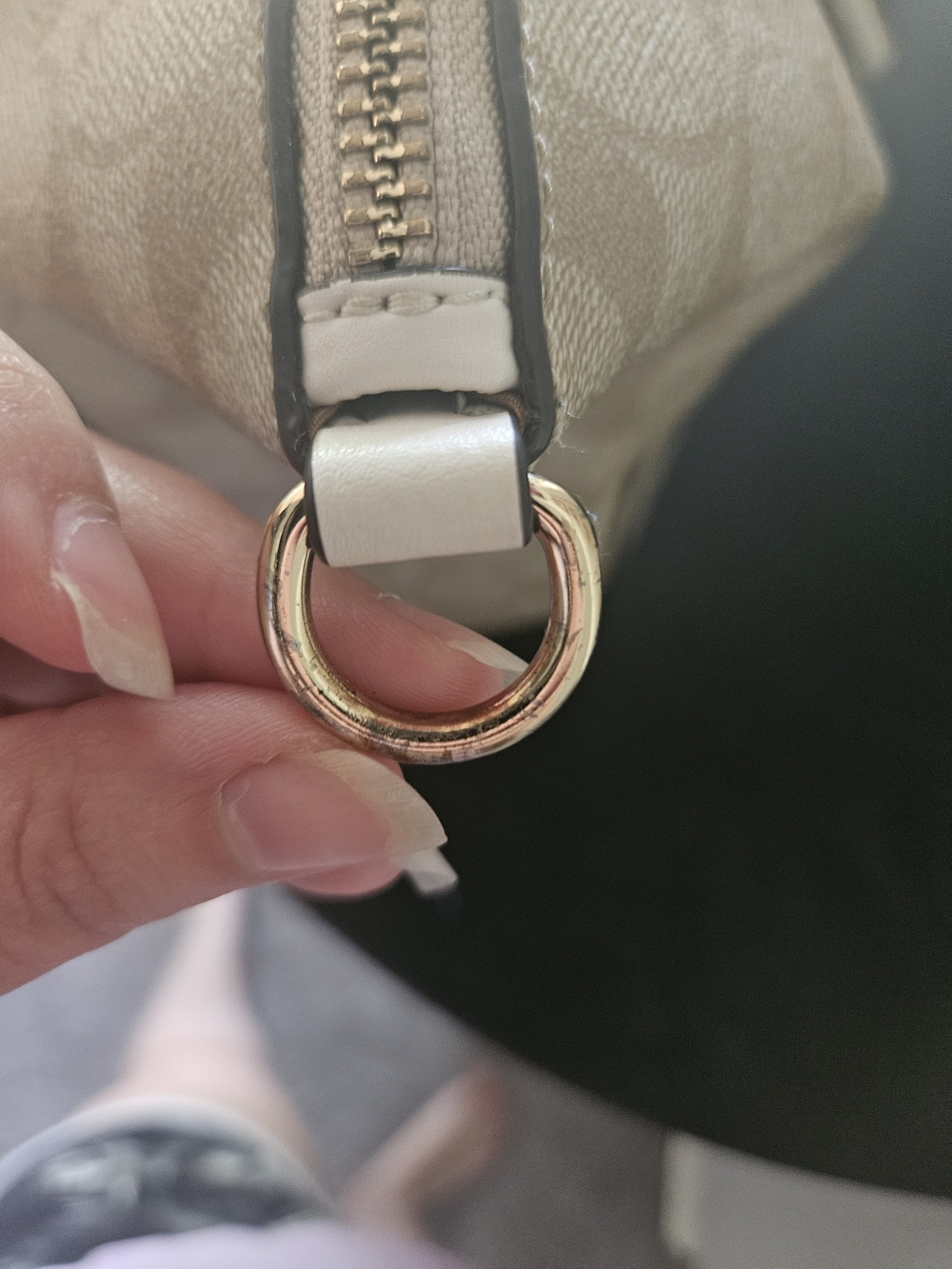 Coach Beige/Chalk Signature Tote with Gold Hardware - Picture 15 of 16